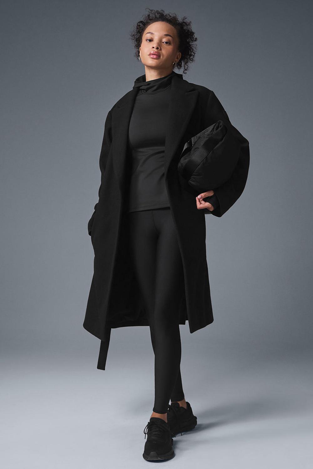 Overcoats Alo Yoga Wool Gameday Mujer Negros | Mexico  SEA-304861