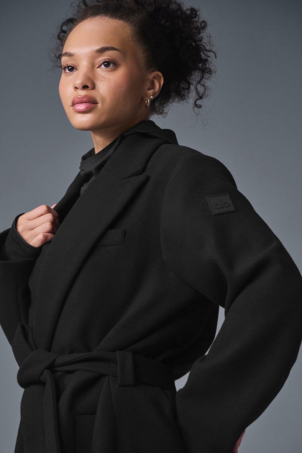 Overcoats Alo Yoga Wool Gameday Mujer Negros | Mexico  SEA-304861