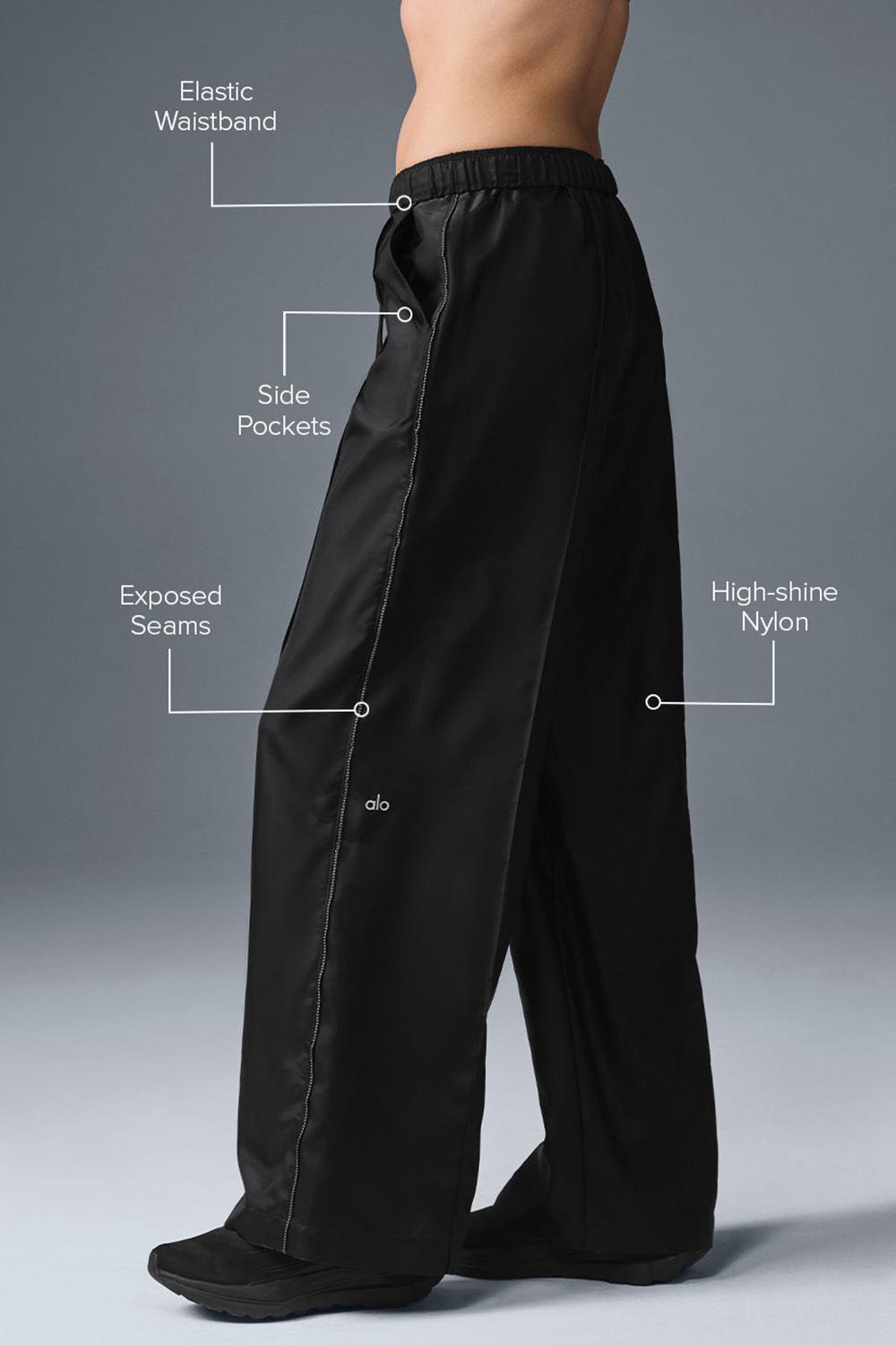 Pantalon Alo Yoga Afterglow Wide Leg Track Mujer Negros | Mexico  XPR-460259