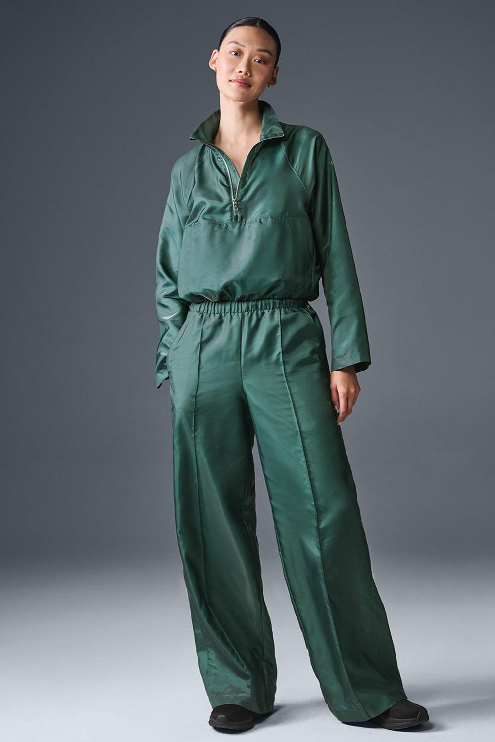 Pantalon Alo Yoga Afterglow Wide Leg Track Mujer Winter Ivy | Mexico  ZSD-179538