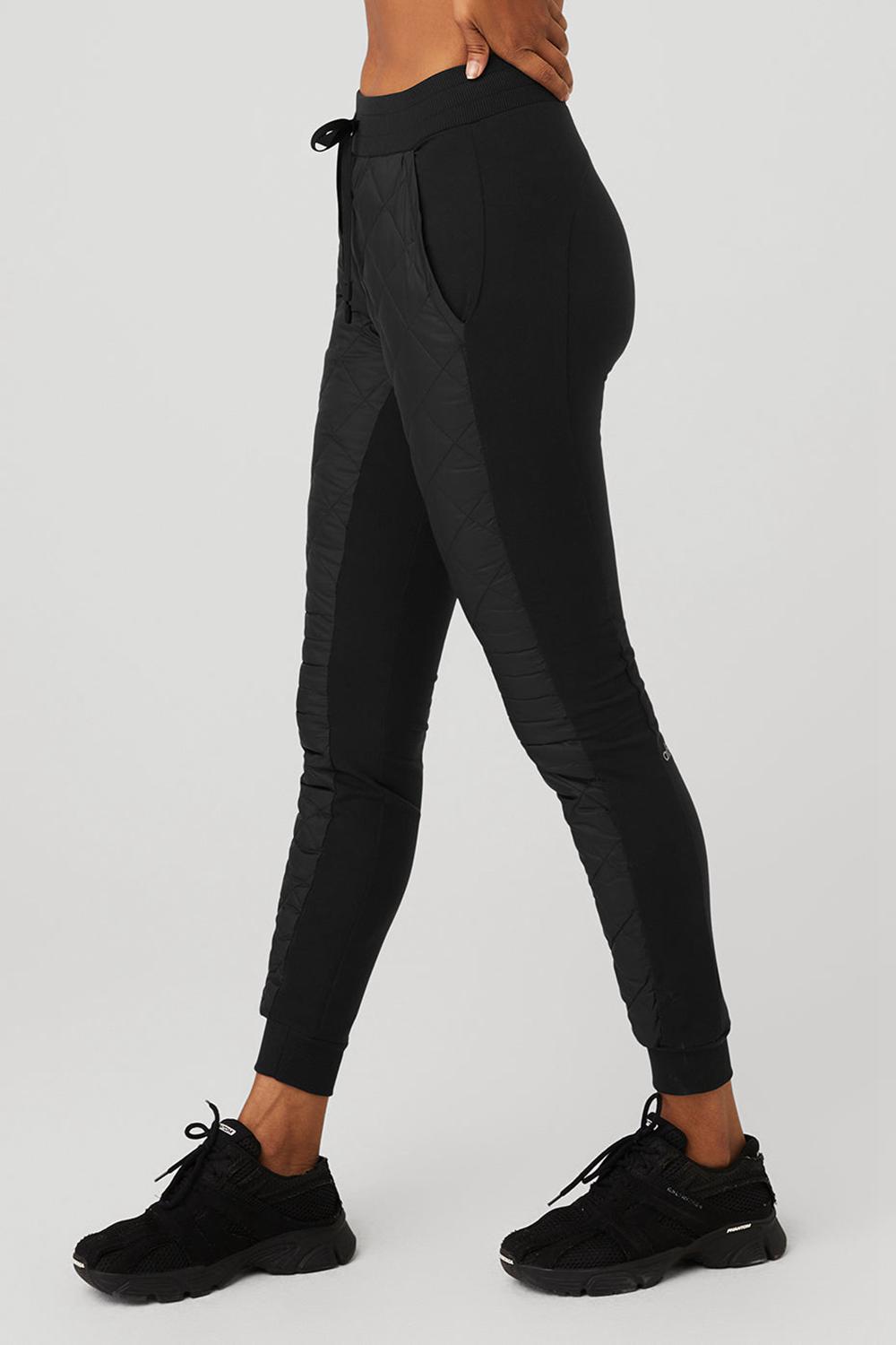 Pantalon Alo Yoga Airbrush Winter Warm High-Waist Moto Mujer Negros | Mexico  LFB-720491