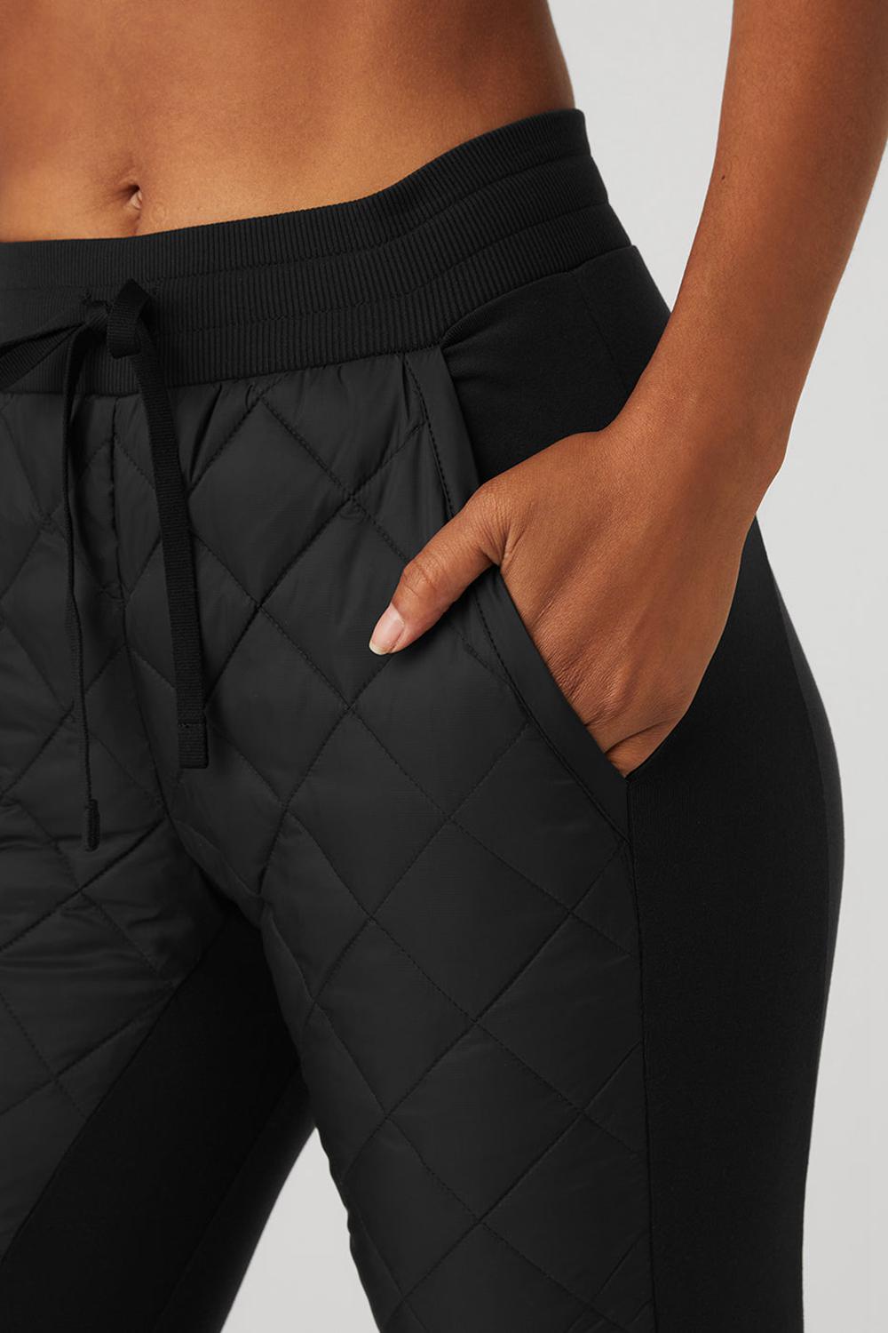 Pantalon Alo Yoga Airbrush Winter Warm High-Waist Moto Mujer Negros | Mexico  LFB-720491