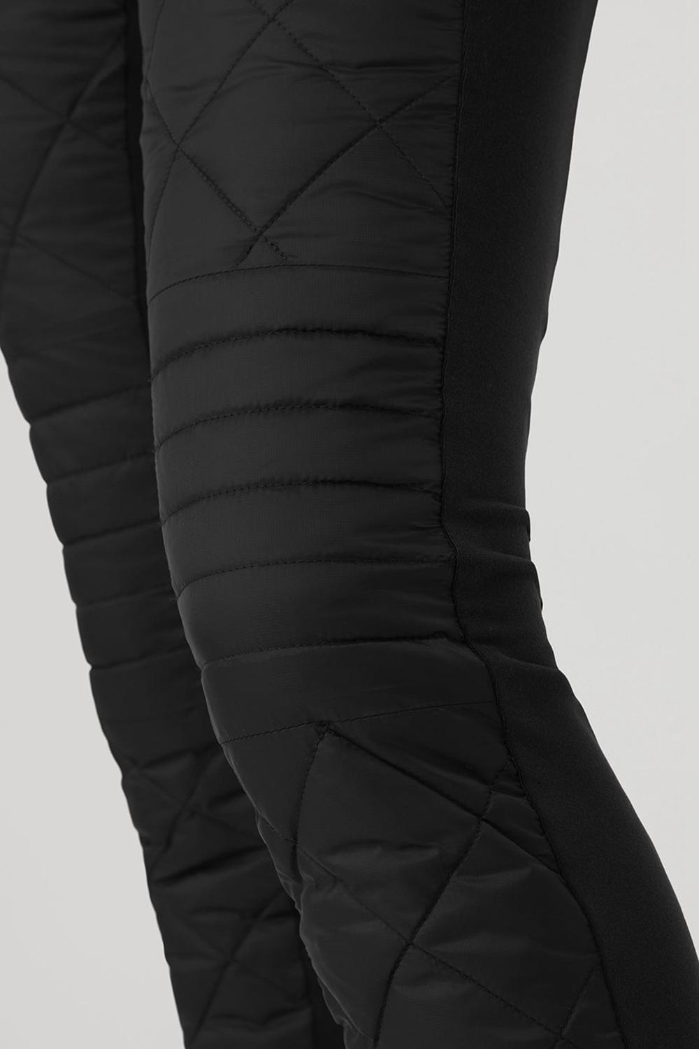 Pantalon Alo Yoga Airbrush Winter Warm High-Waist Moto Mujer Negros | Mexico  LFB-720491