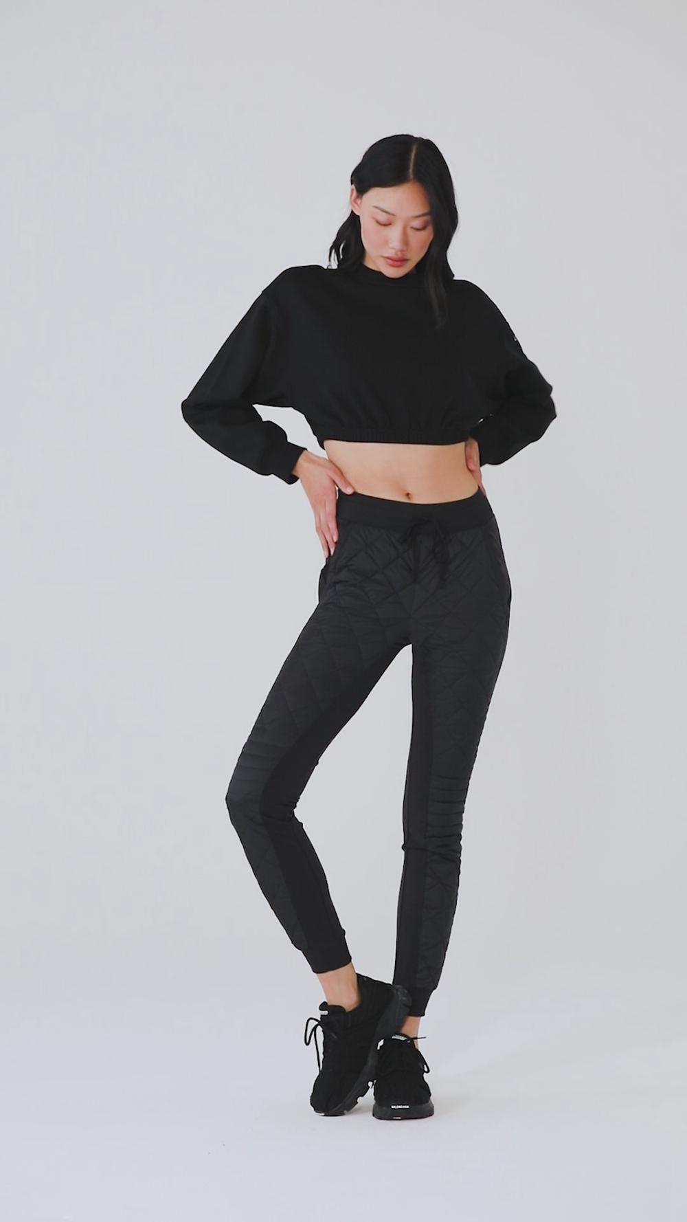 Pantalon Alo Yoga Airbrush Winter Warm High-Waist Moto Mujer Negros | Mexico  LFB-720491
