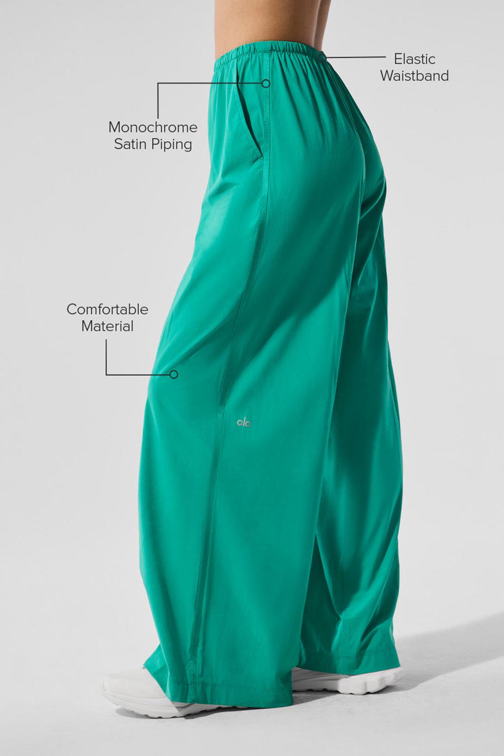 Pantalon Alo Yoga Breezy Wide Leg Mujer Verdes | Mexico  LOY-420918