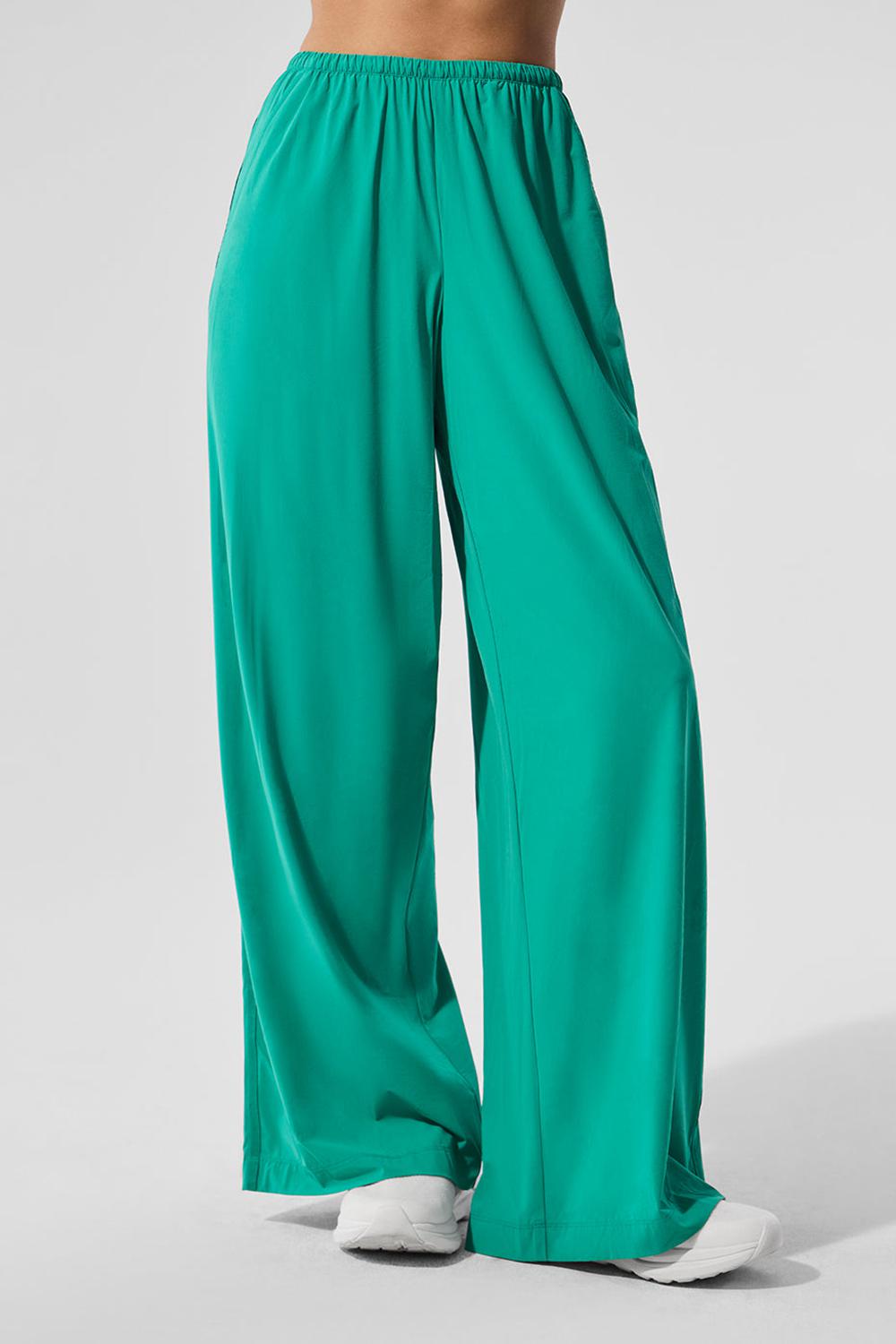 Pantalon Alo Yoga Breezy Wide Leg Mujer Verdes | Mexico  LOY-420918