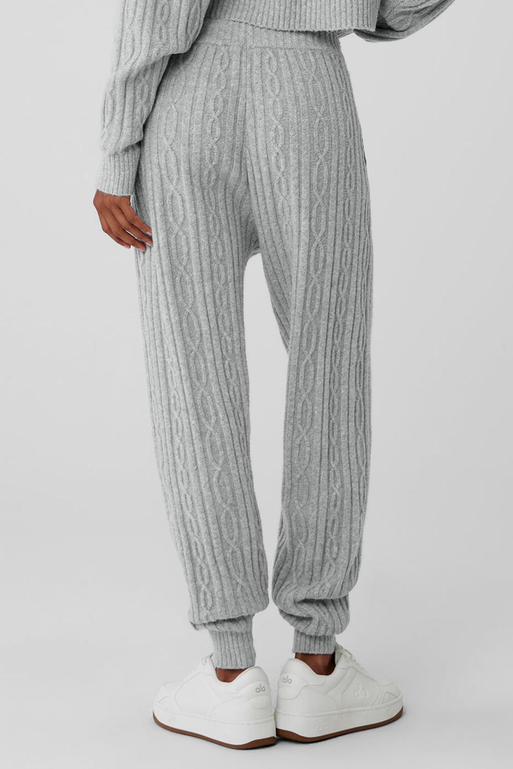 Pantalon Alo Yoga Cable Knit Winter Bliss Mujer Grises | Mexico  DSY-796823