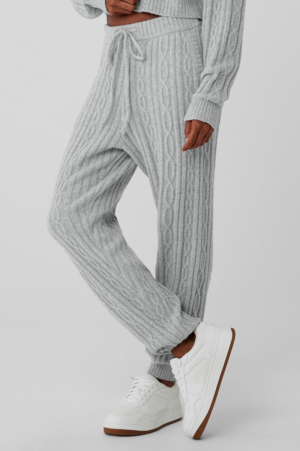 Pantalon Alo Yoga Cable Knit Winter Bliss Mujer Grises | Mexico  DSY-796823