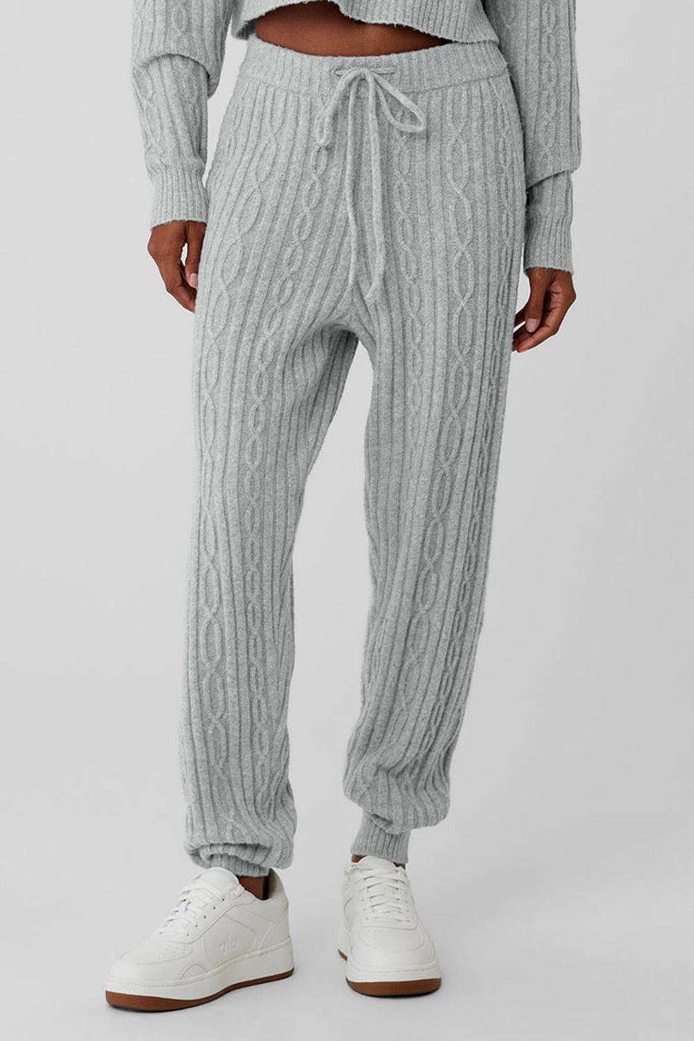 Pantalon Alo Yoga Cable Knit Winter Bliss Mujer Grises | Mexico  DSY-796823