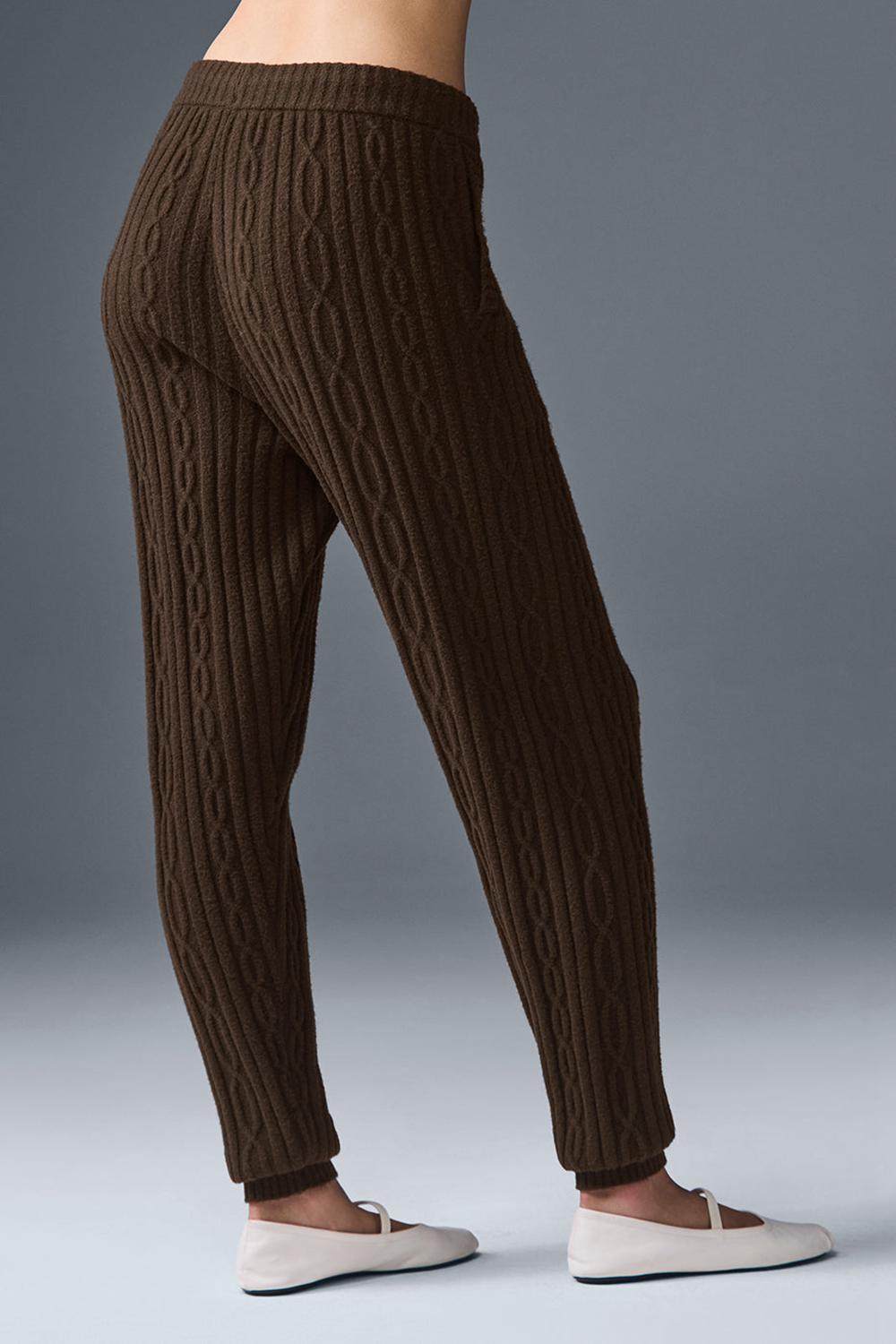Pantalon Alo Yoga Cable Knit Winter Bliss Mujer Espresso | Mexico  SZC-046873