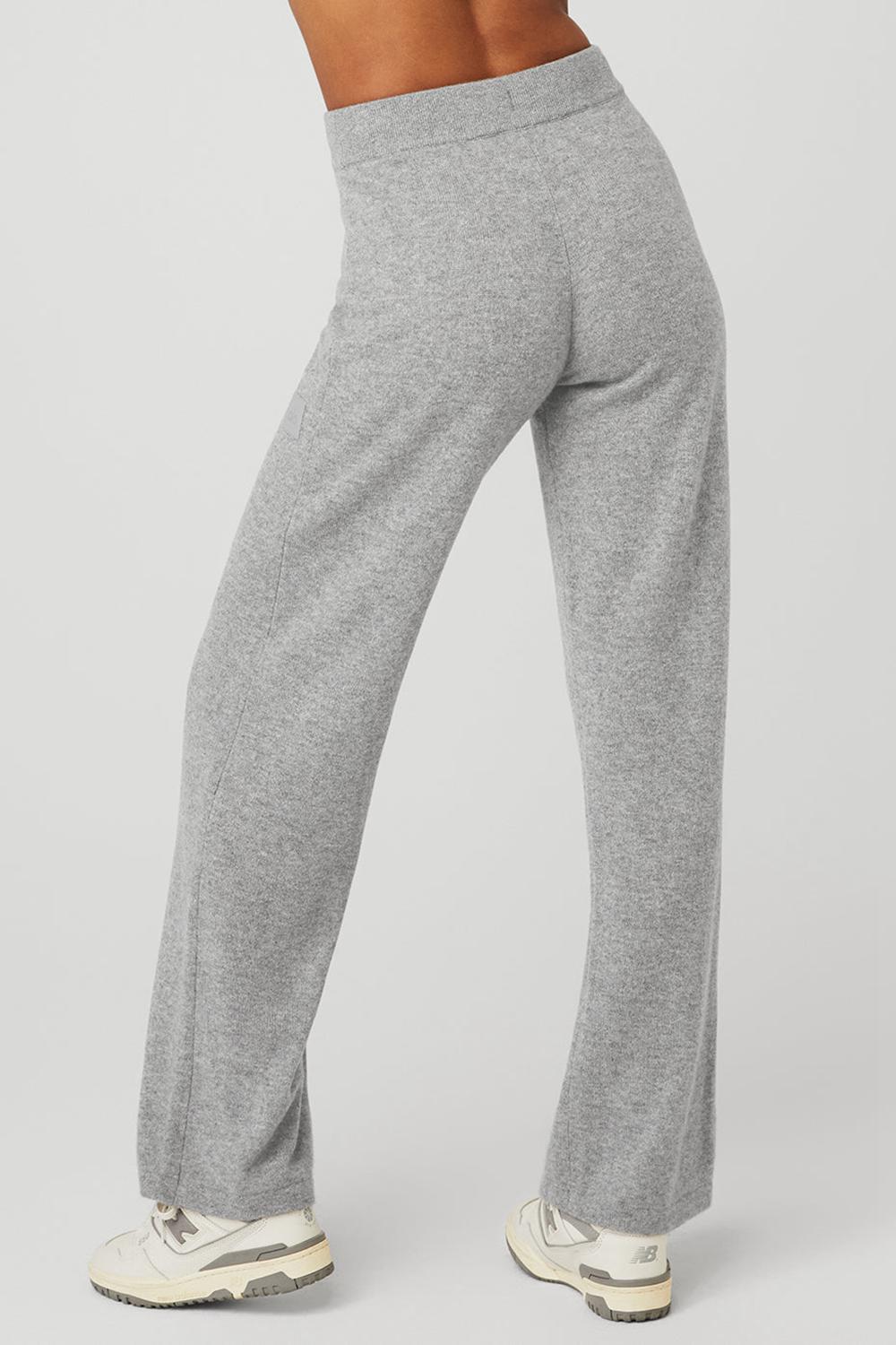 Pantalon Alo Yoga Cashmere High-Waist Jet Set Wide Leg Mujer Grises | Mexico  WIC-546928