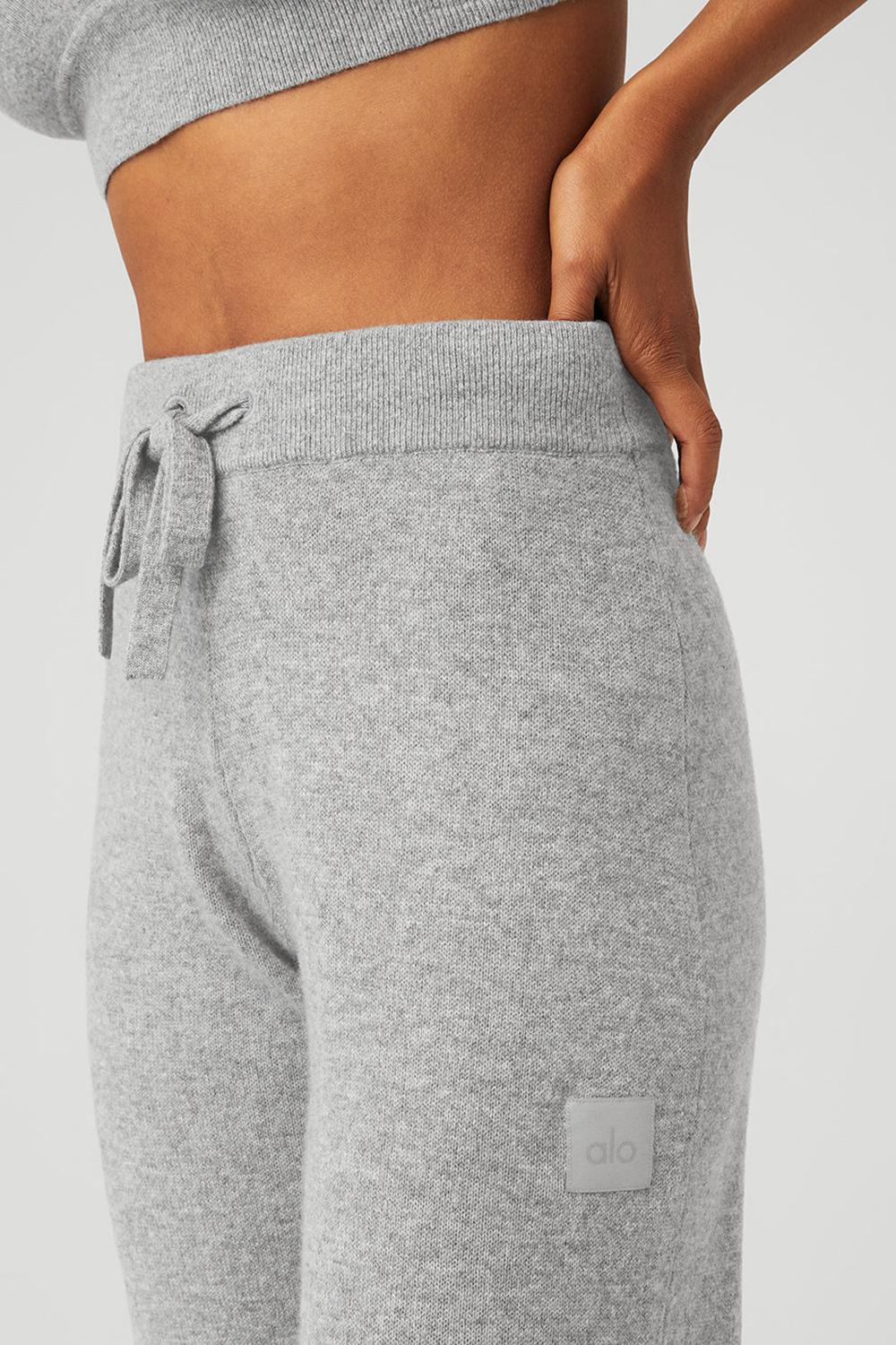 Pantalon Alo Yoga Cashmere High-Waist Jet Set Wide Leg Mujer Grises | Mexico  WIC-546928