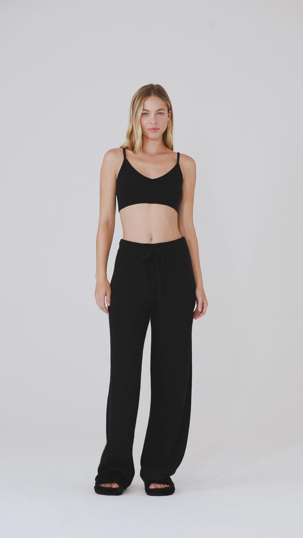 Pantalon Alo Yoga Cashmere High-Waist Jet Set Wide Leg Mujer Grises | Mexico  WIC-546928