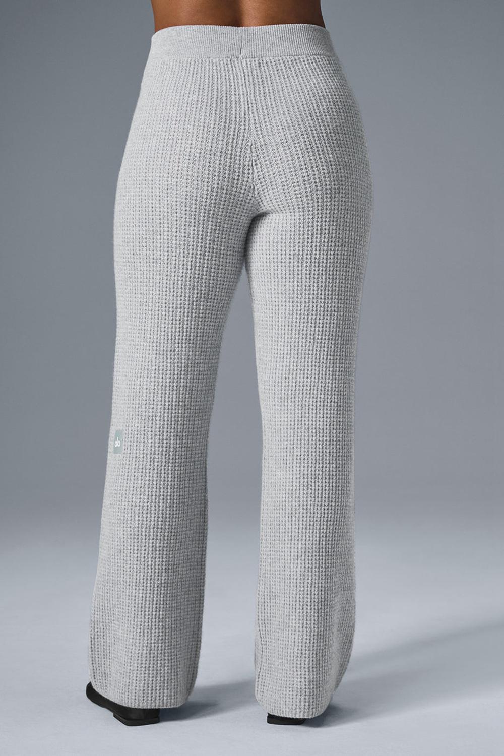 Pantalon Alo Yoga Cashmere High-Waist Plush Waffle Mujer Grises | Mexico  ZLK-120368