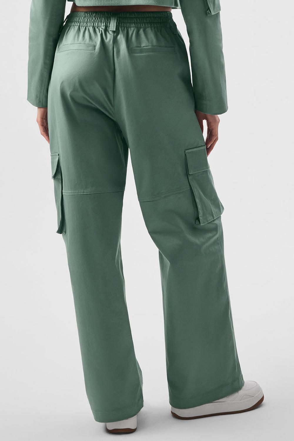 Pantalon Alo Yoga High-Waist Night Out Cargo Mujer Verdes | Mexico  IMK-216830