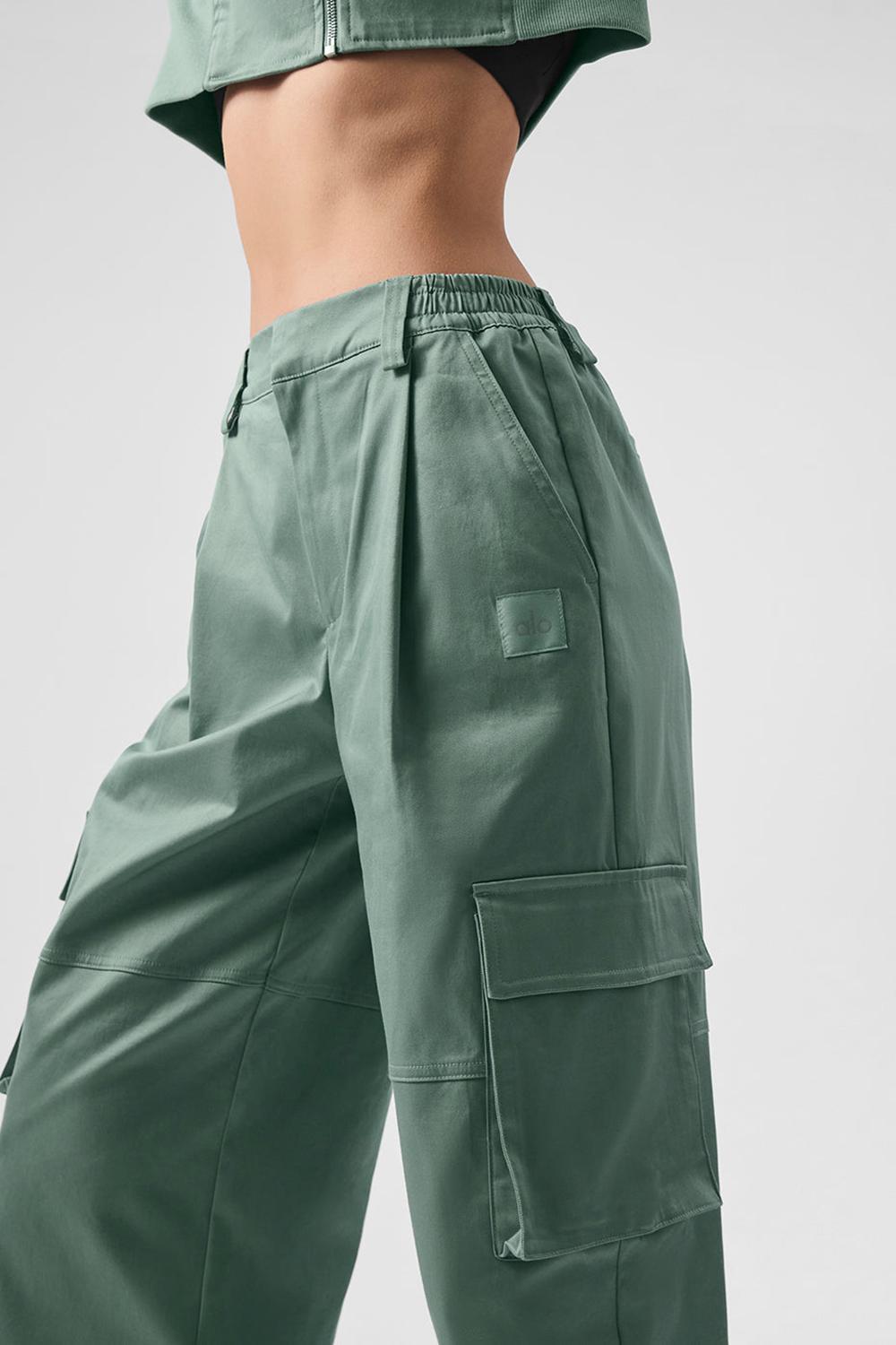 Pantalon Alo Yoga High-Waist Night Out Cargo Mujer Verdes | Mexico  IMK-216830