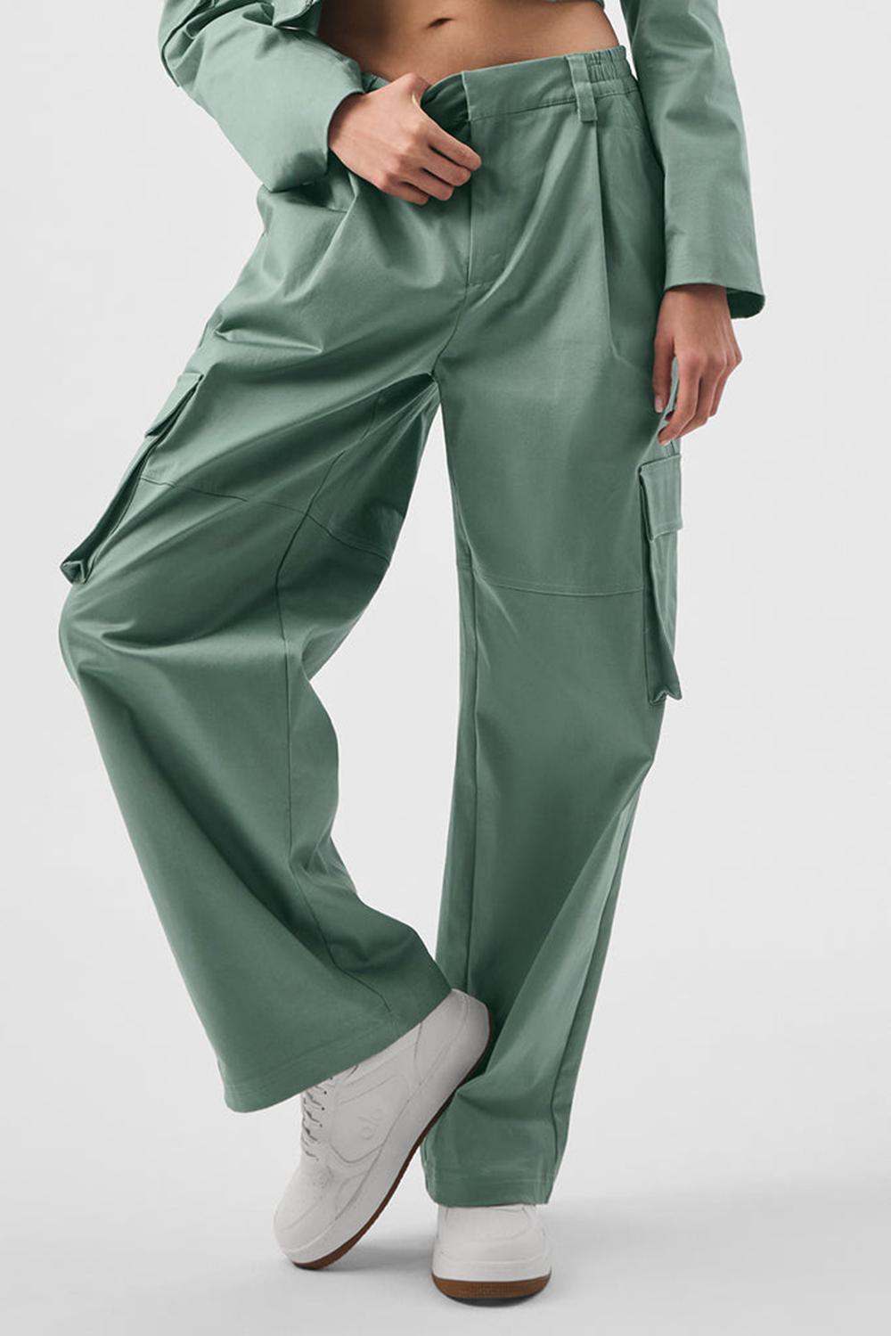 Pantalon Alo Yoga High-Waist Night Out Cargo Mujer Verdes | Mexico  IMK-216830