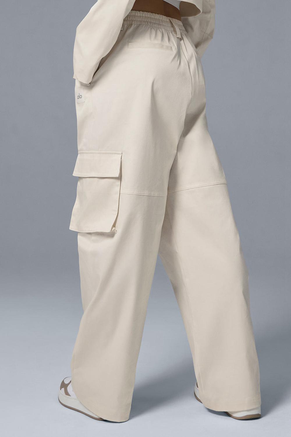 Pantalon Alo Yoga High-Waist Night Out Cargo Mujer Ivory | Mexico  OWJ-053819