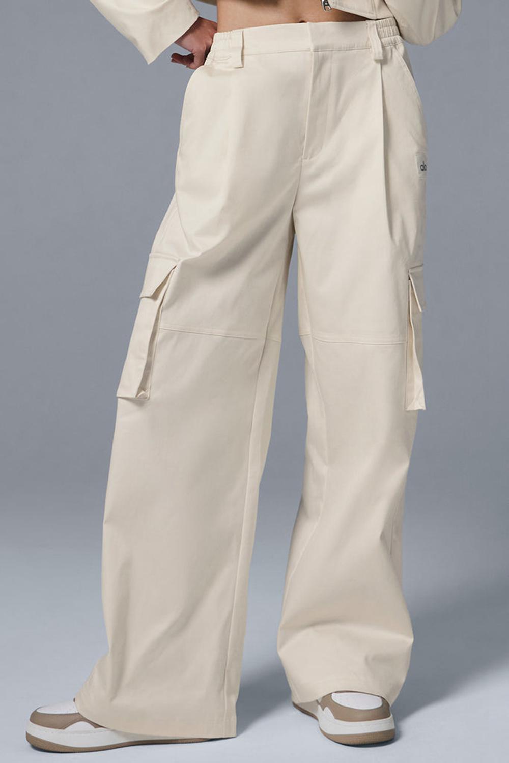 Pantalon Alo Yoga High-Waist Night Out Cargo Mujer Ivory | Mexico  OWJ-053819