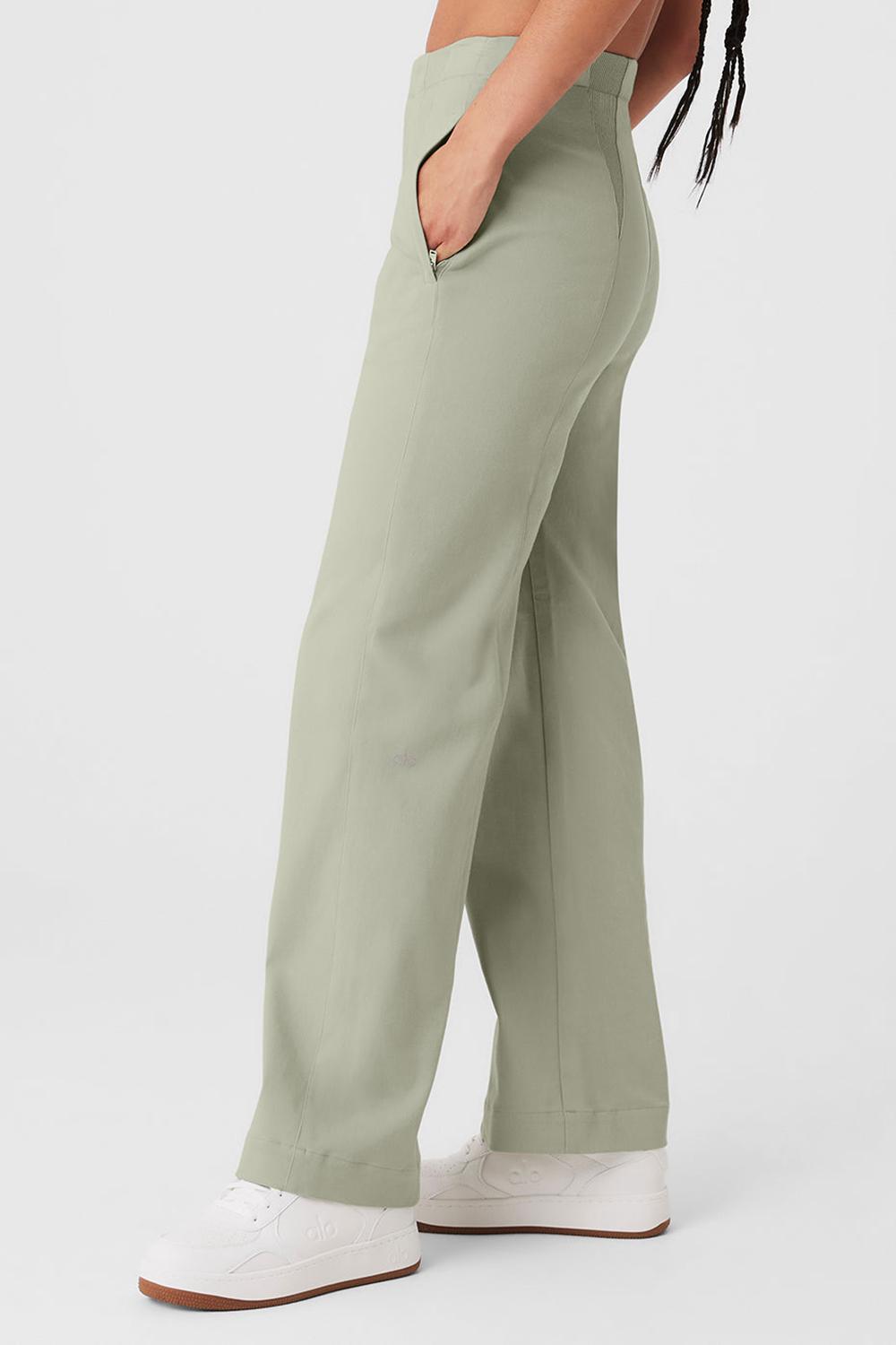 Pantalon Alo Yoga High-Waist On Point Moto Mujer Limestone | Mexico  UKY-015892