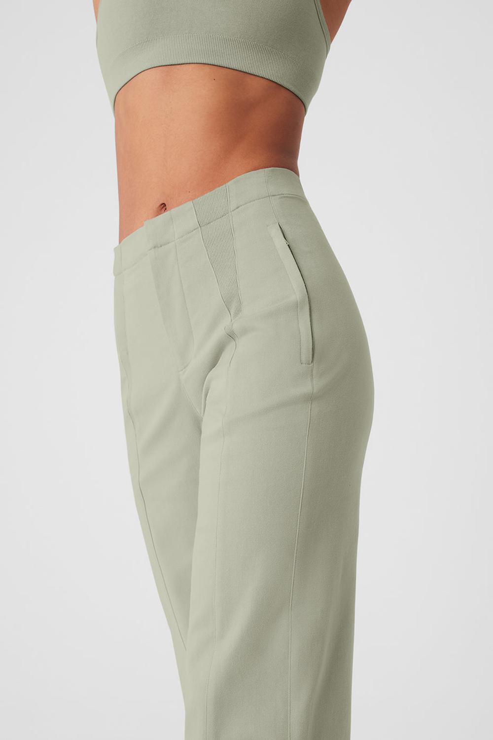 Pantalon Alo Yoga High-Waist On Point Moto Mujer Limestone | Mexico  UKY-015892