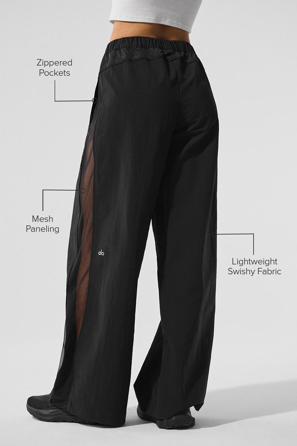 Pantalon Alo Yoga High-Waist Origin Wide Leg Track Mujer Negros | Mexico  DIH-413680