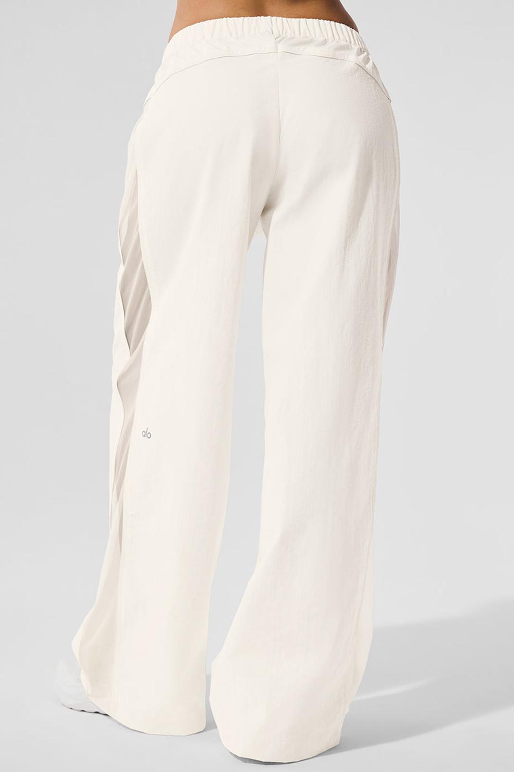Pantalon Alo Yoga High-Waist Origin Wide Leg Track Mujer Ivory | Mexico  OTG-235067