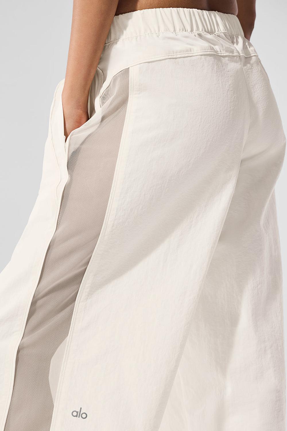 Pantalon Alo Yoga High-Waist Origin Wide Leg Track Mujer Ivory | Mexico  OTG-235067