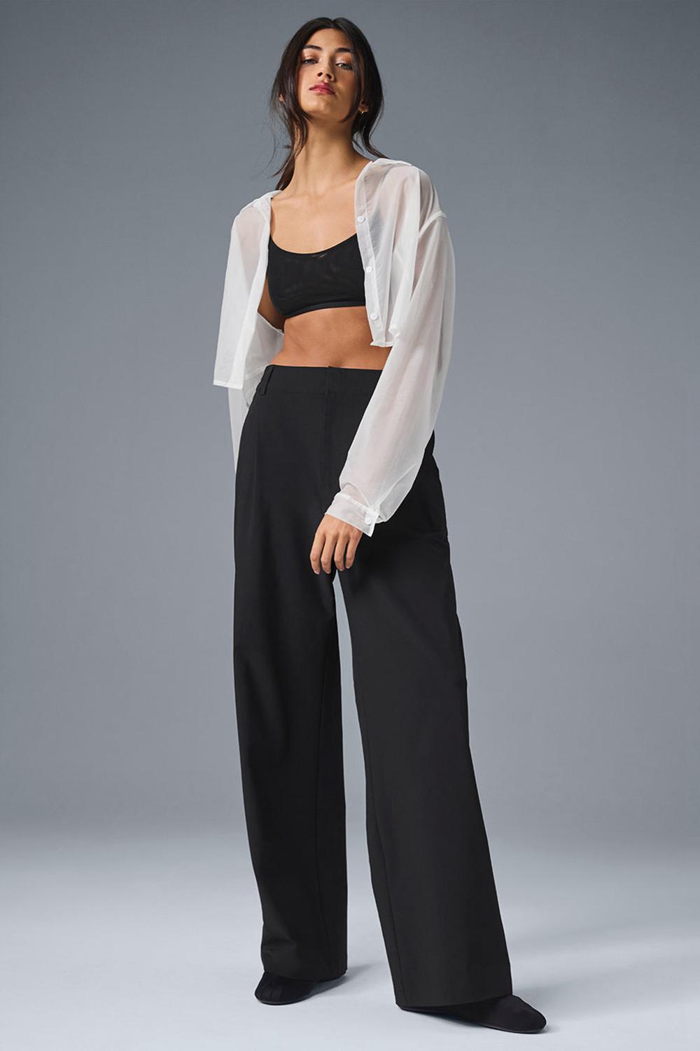 Pantalon Alo Yoga High-Waist Pursuit (Regular) Mujer Negros | Mexico  OUE-657192