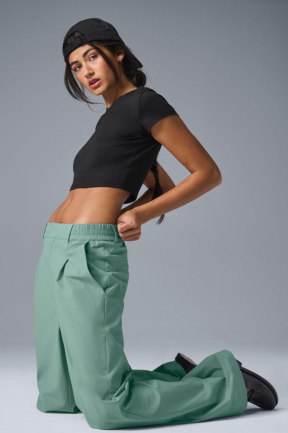 Pantalon Alo Yoga High-Waist Pursuit (Regular) Mujer Verdes | Mexico  IWH-031568