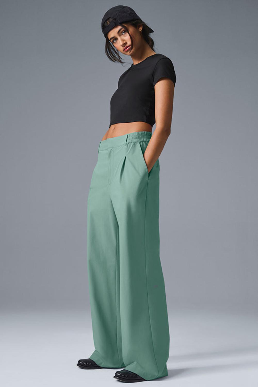 Pantalon Alo Yoga High-Waist Pursuit (Regular) Mujer Verdes | Mexico  IWH-031568