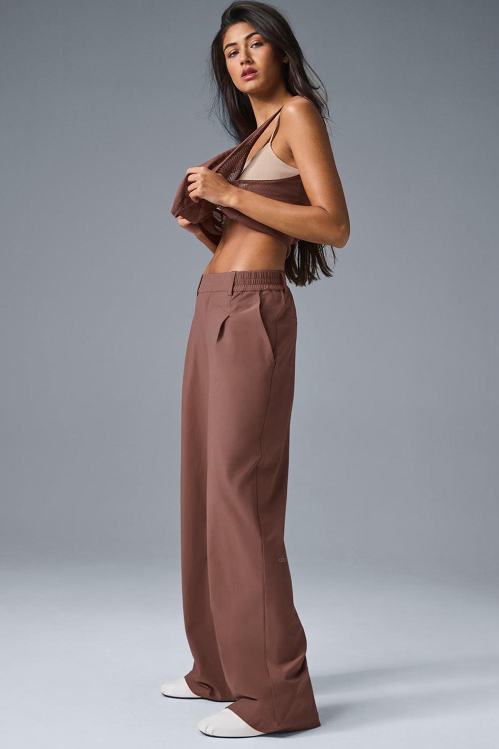 Pantalon Alo Yoga High-Waist Pursuit (Regular) Mujer Chestnut | Mexico  BIN-368794
