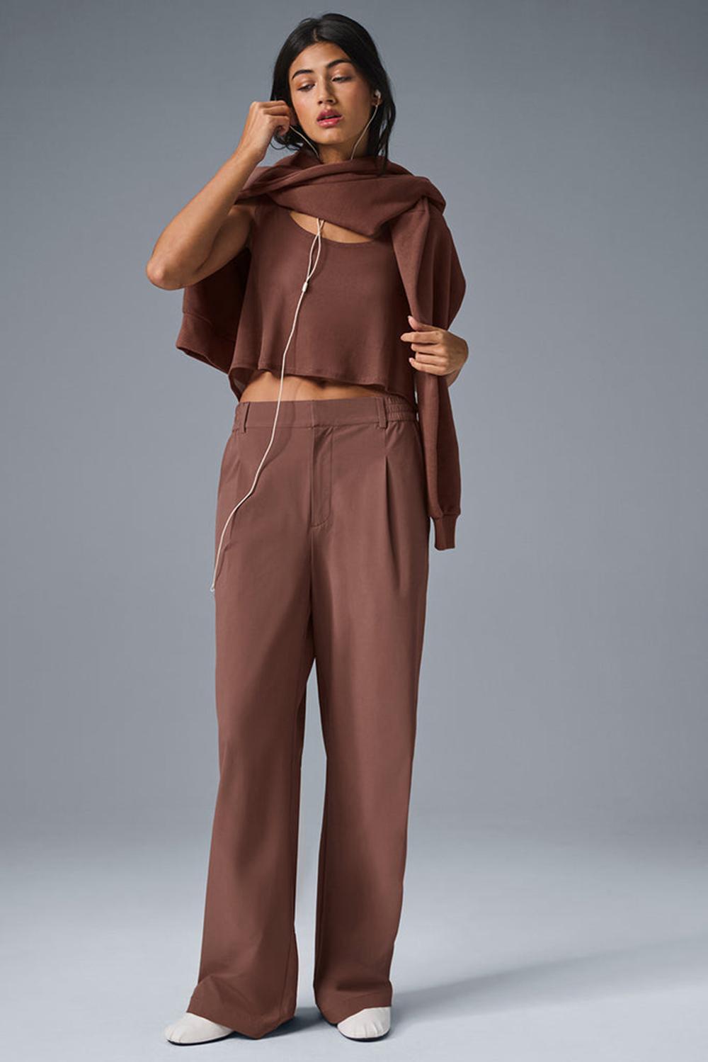 Pantalon Alo Yoga High-Waist Pursuit (Regular) Mujer Chestnut | Mexico  BIN-368794