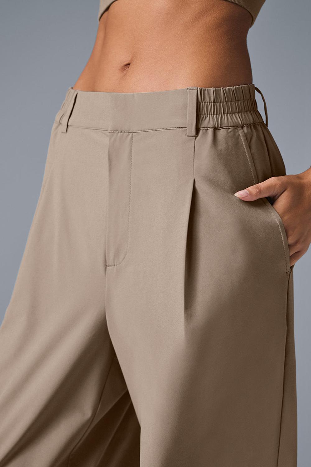Pantalon Alo Yoga High-Waist Pursuit (Regular) Mujer Gravel | Mexico  ATI-018632