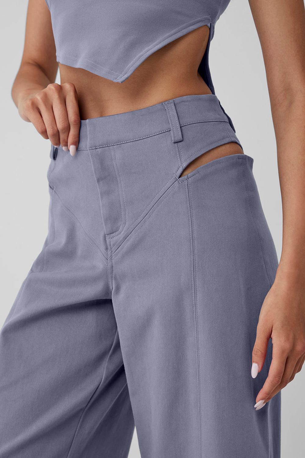 Pantalon Alo Yoga High-Waist Risk Taker Mujer Fog | Mexico  WKC-638901