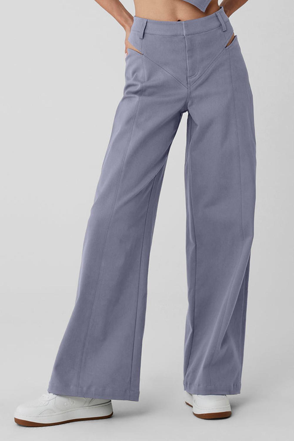 Pantalon Alo Yoga High-Waist Risk Taker Mujer Fog | Mexico  WKC-638901