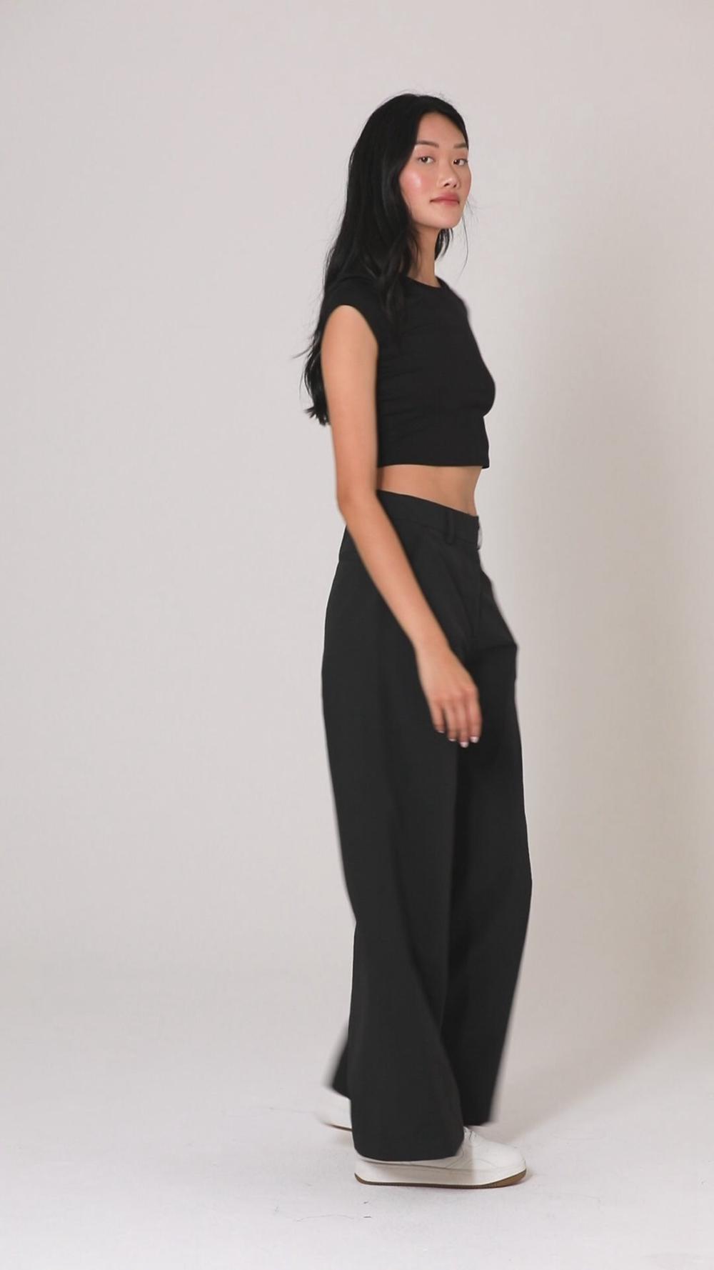 Pantalon Alo Yoga High-Waist Street Smart Mujer Negros | Mexico  ISR-908435