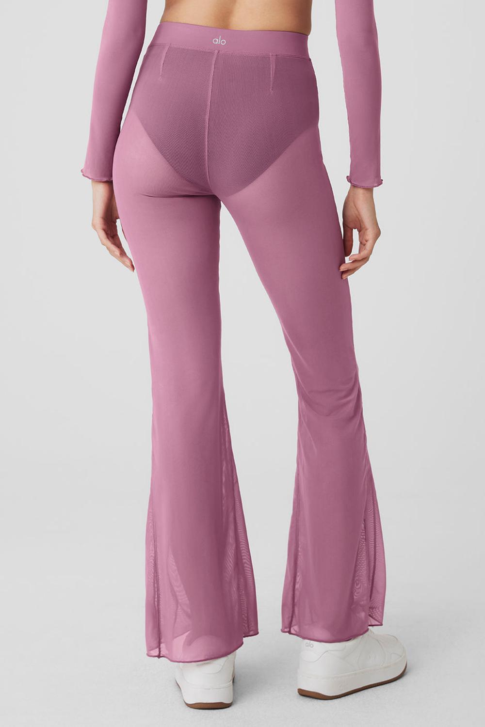Pantalon Alo Yoga Mesh High-Waist Flicker Mujer Soft Mulberry | Mexico  LOK-652109