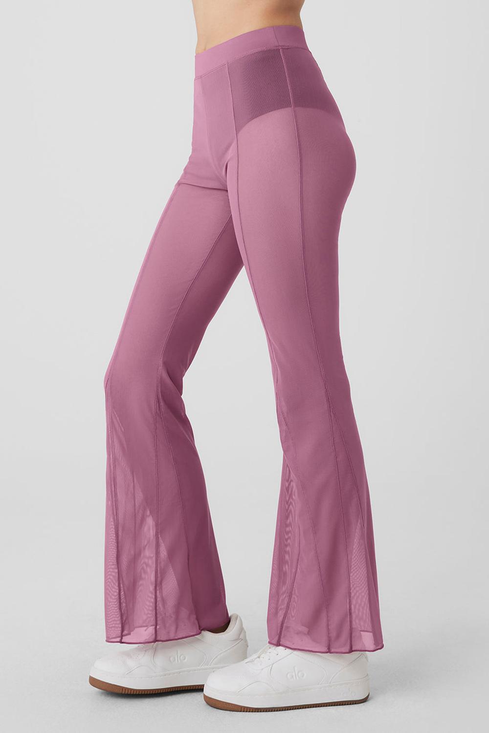 Pantalon Alo Yoga Mesh High-Waist Flicker Mujer Soft Mulberry | Mexico  LOK-652109