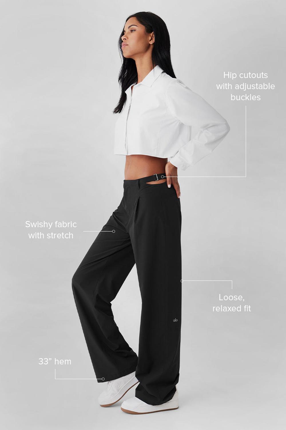 Pantalon Alo Yoga Mid-Rise Showdown Mujer Negros | Mexico  WIL-604589