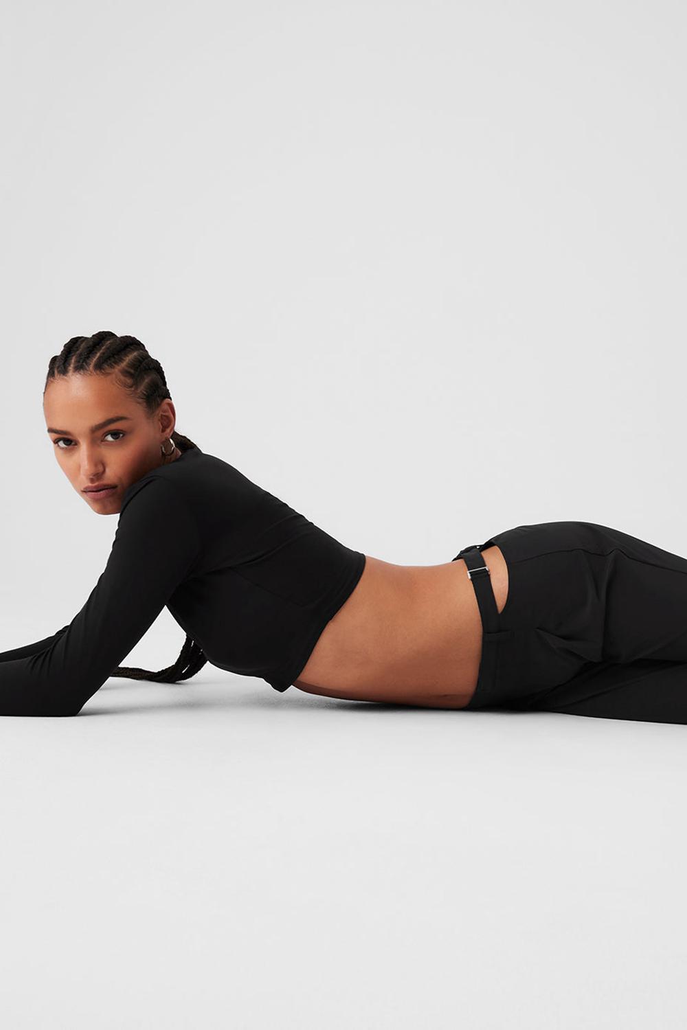 Pantalon Alo Yoga Mid-Rise Showdown Mujer Negros | Mexico  WIL-604589