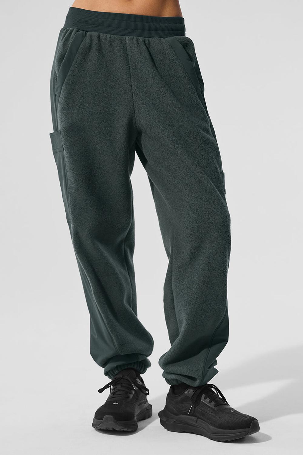 Pantalon Alo Yoga Polar Fleece Wintry Mix Mujer Verdes | Mexico  STI-261903