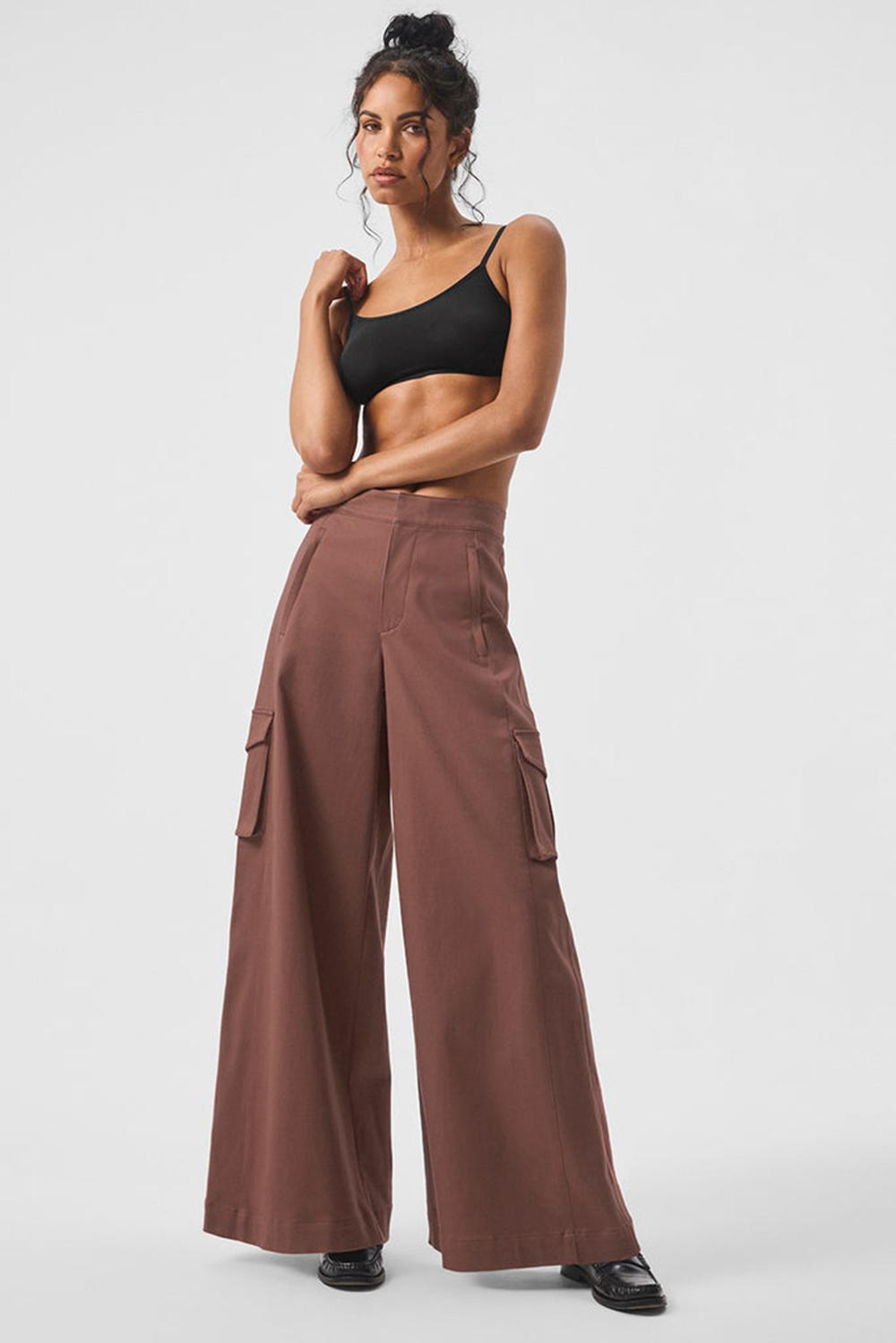Pantalon Alo Yoga Show Off Cargo Wide Leg Mujer Chestnut | Mexico  GTJ-705426