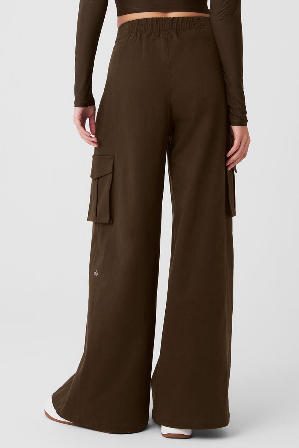 Pantalon Alo Yoga Show Off Cargo Wide Leg Mujer Espresso | Mexico  UPR-983267