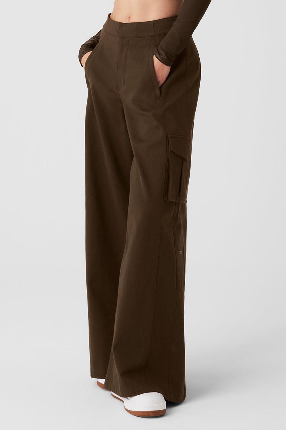 Pantalon Alo Yoga Show Off Cargo Wide Leg Mujer Espresso | Mexico  UPR-983267