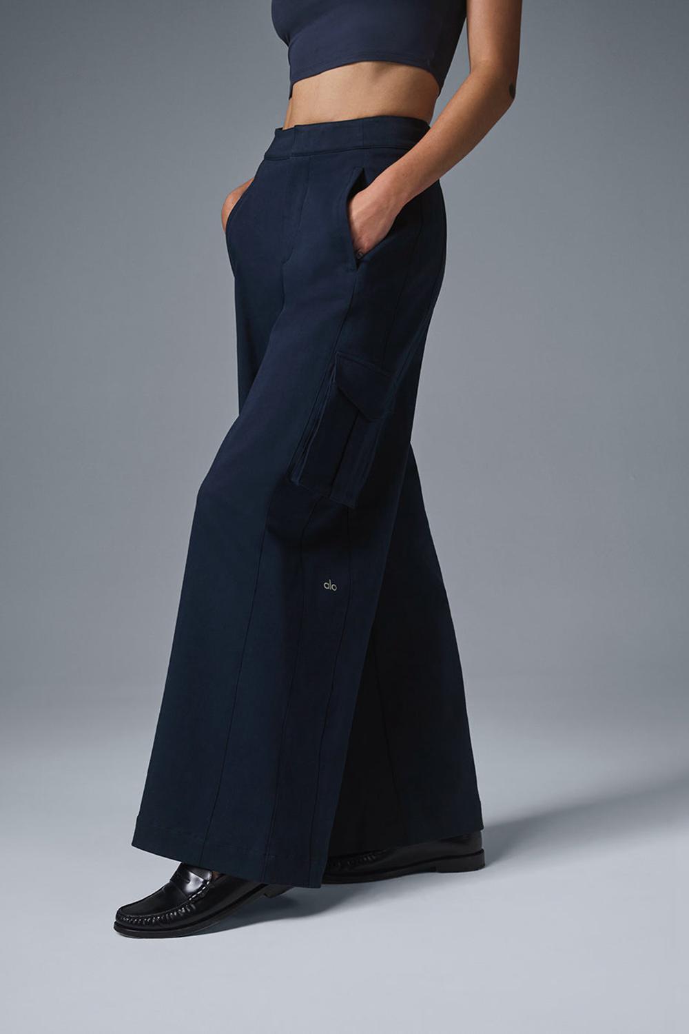 Pantalon Alo Yoga Show Off Cargo Wide Leg Mujer Azul Marino | Mexico  TZL-729603