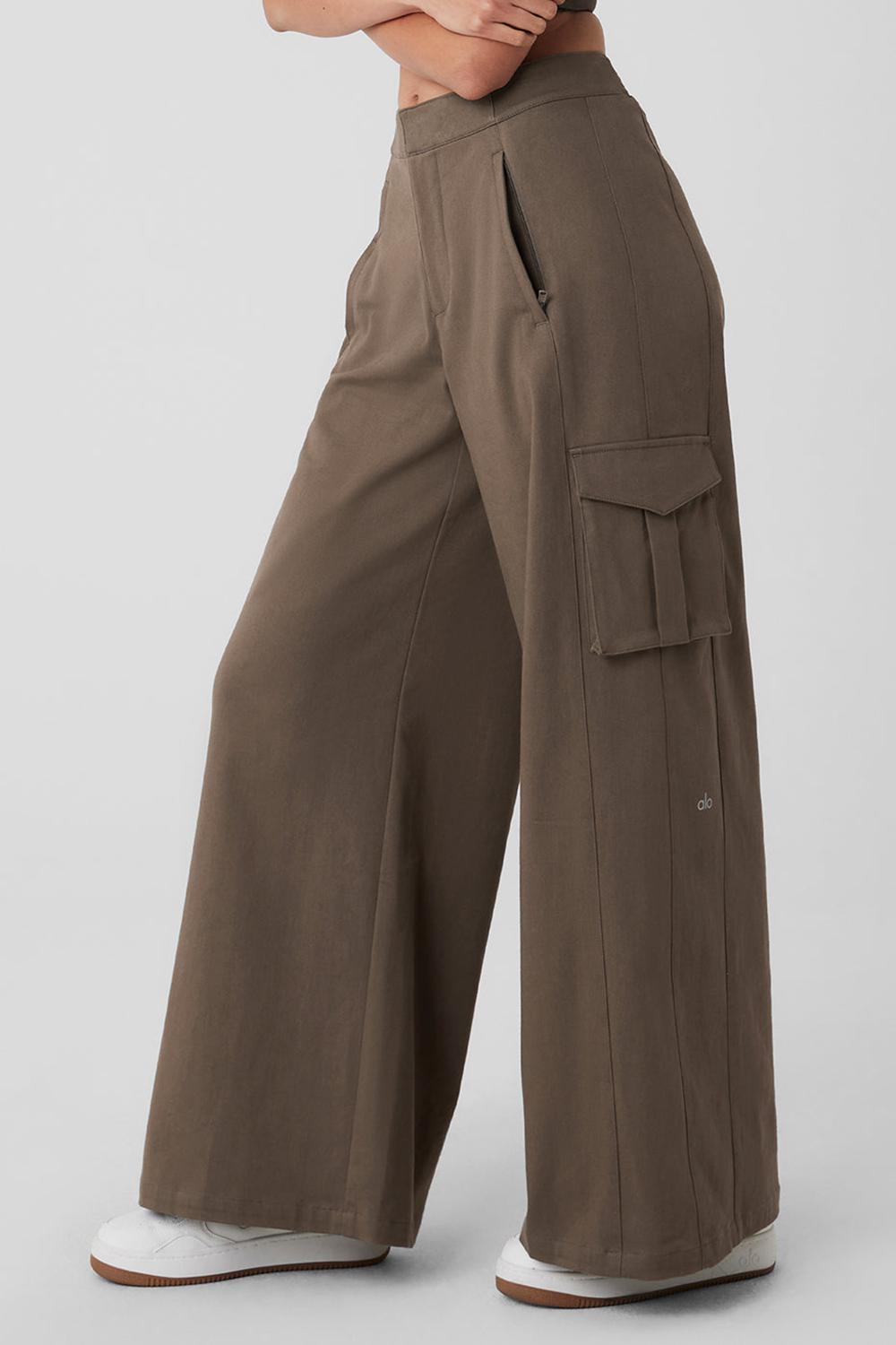 Pantalon Alo Yoga Show Off Cargo Wide Leg Mujer Verde Oliva | Mexico  CFH-570816