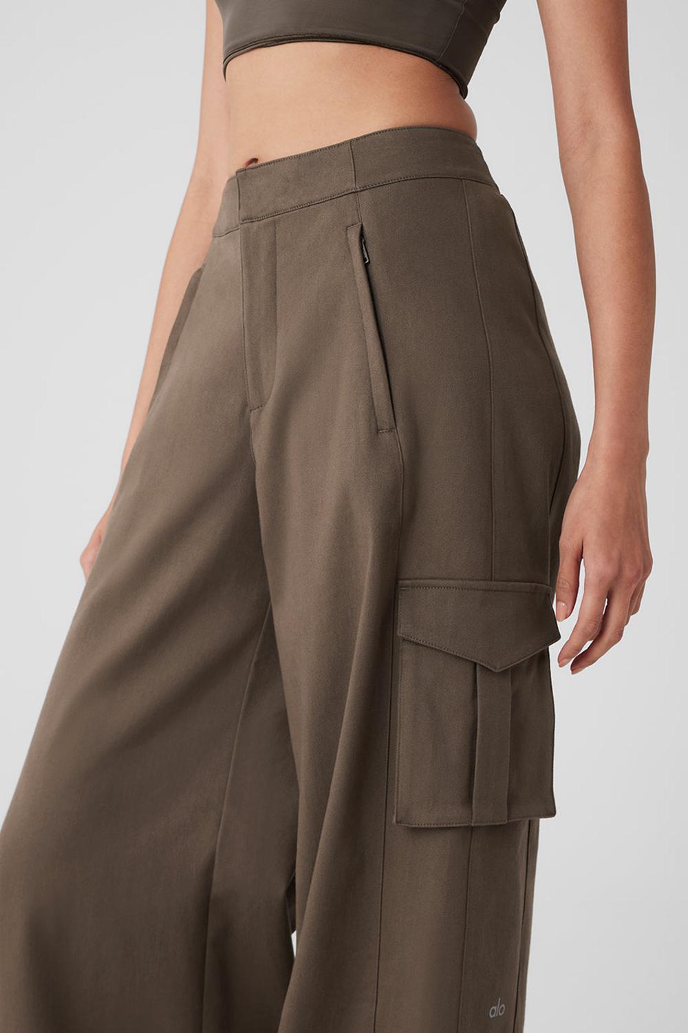 Pantalon Alo Yoga Show Off Cargo Wide Leg Mujer Verde Oliva | Mexico  CFH-570816