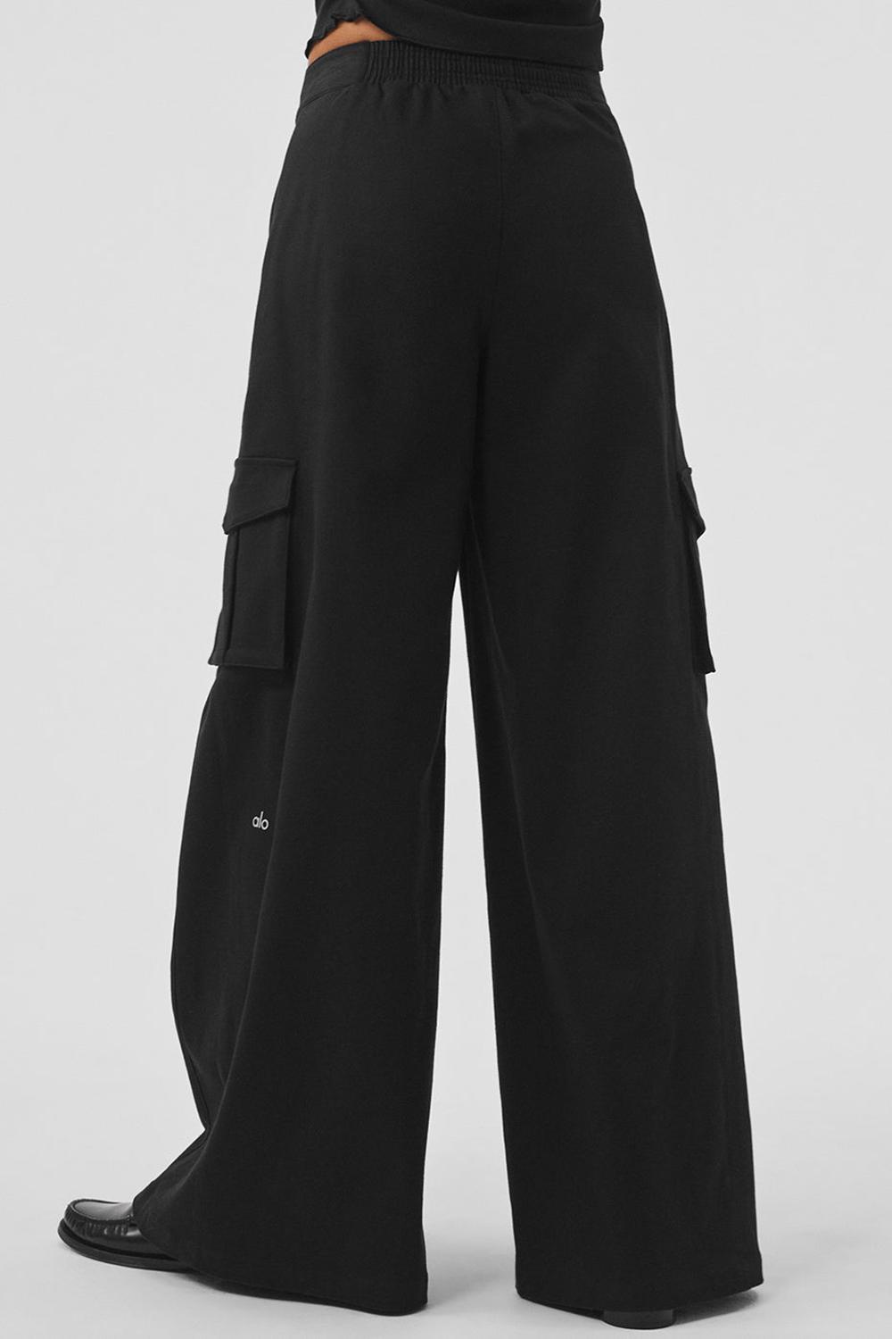 Pantalon Alo Yoga Show Off Cargo Wide Leg (Regular) Mujer Negros | Mexico  GBV-625387