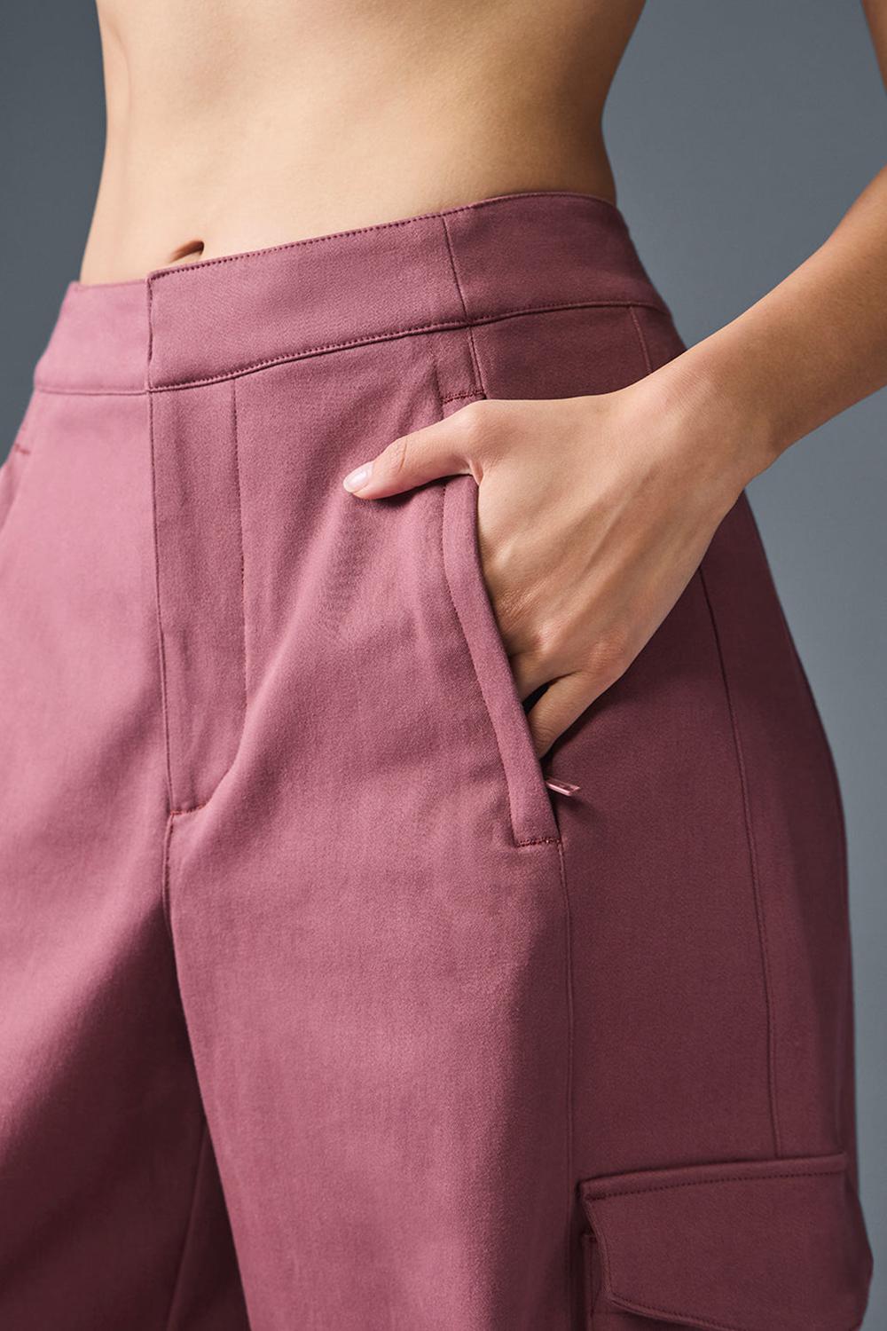 Pantalon Alo Yoga Show Off Cargo Wide Leg (Regular) Mujer Vino | Mexico  VER-648721